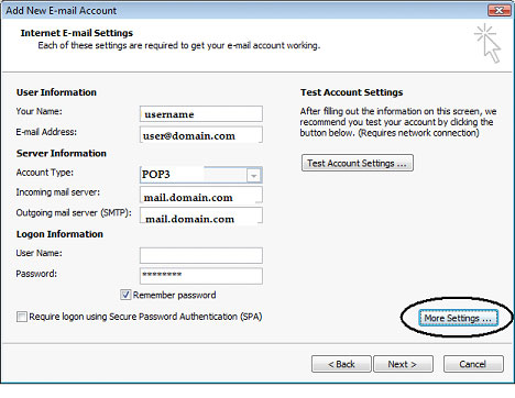 How To Configure emails in 2007